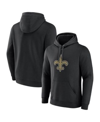 Fanatics - Men's Black New Orleans Saints Primary Logo Fleece Pullover Hoodie