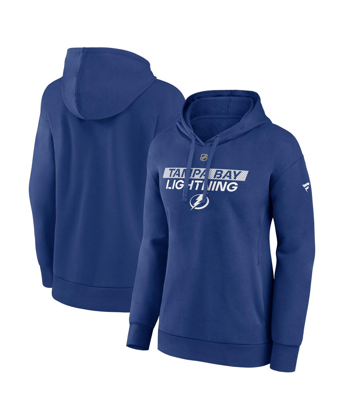 Fanatics Women's Blue Tampa Bay Lightning Authentic Pro Core Primary Fleece Pullover Hoodie In Blue