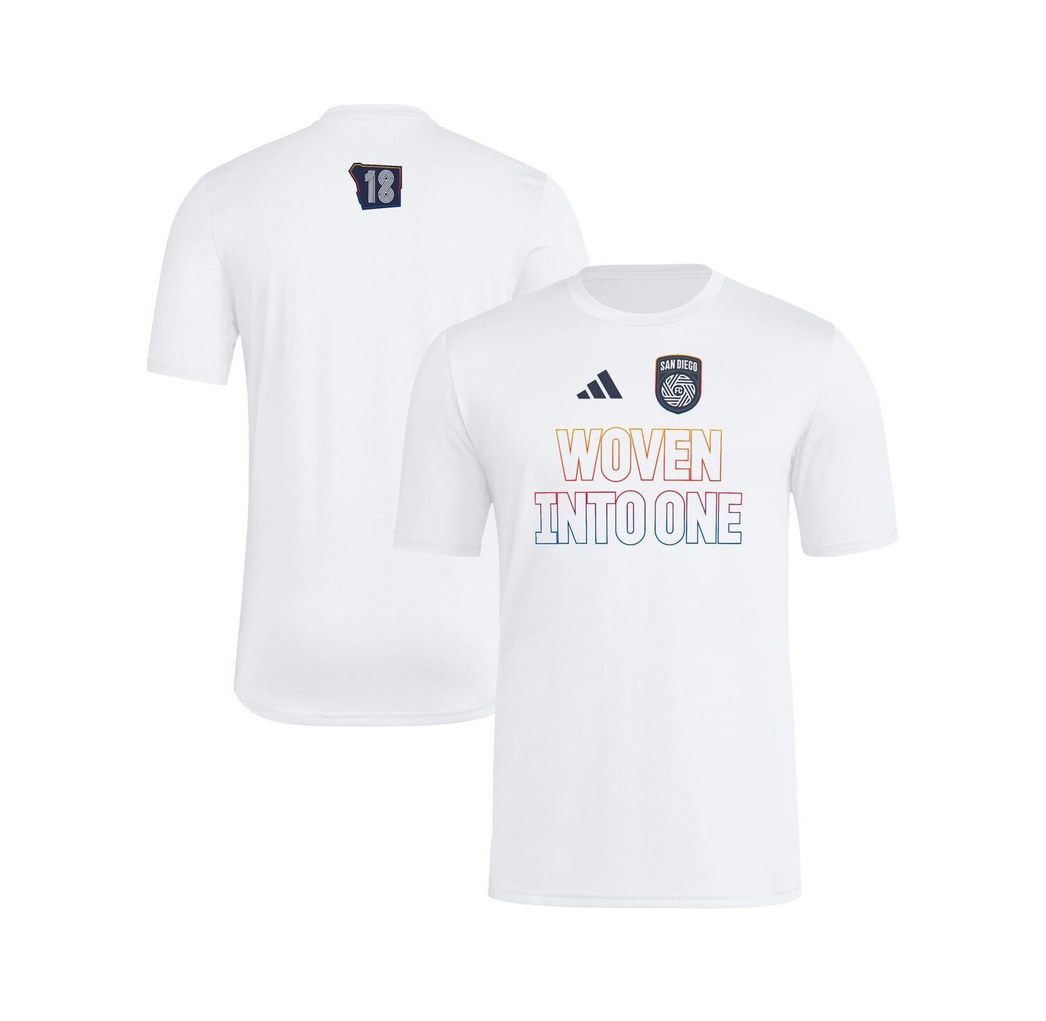 Men's White San Diego FC 2025 Jersey Hook AEROREADY T-Shirt