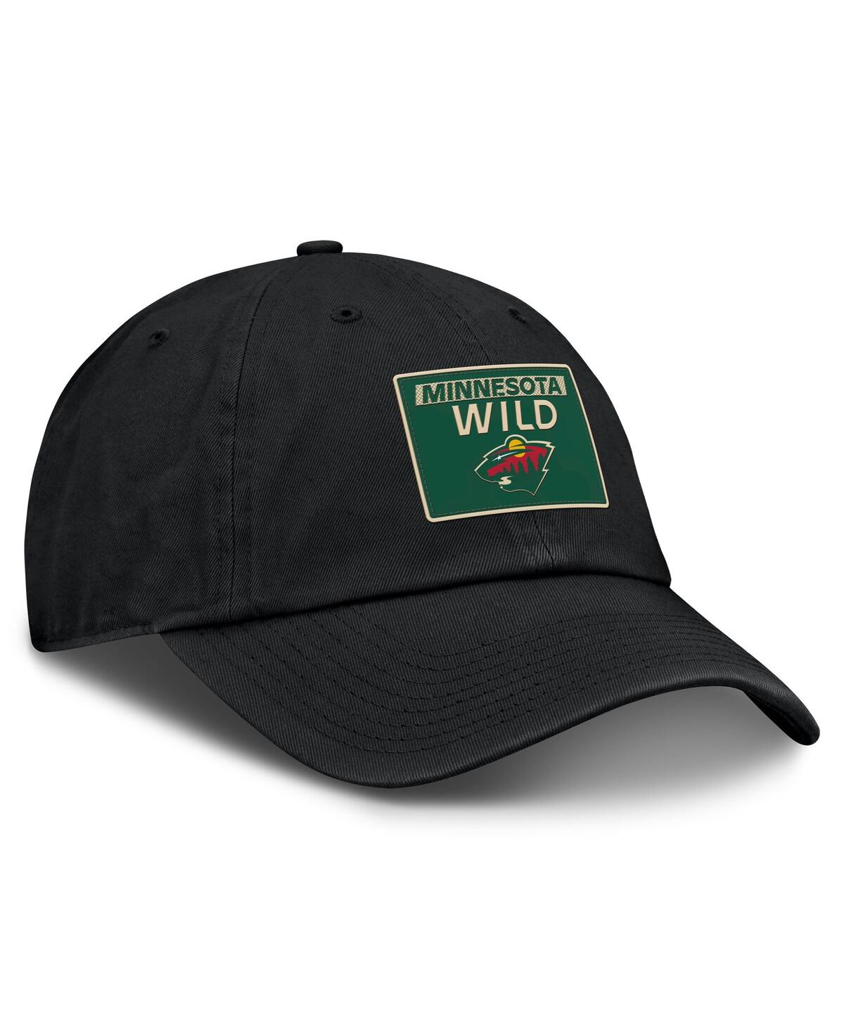 Fanatics Men's Black Minnesota Wild Authentic Pro Prime Adjustable Hat In Black