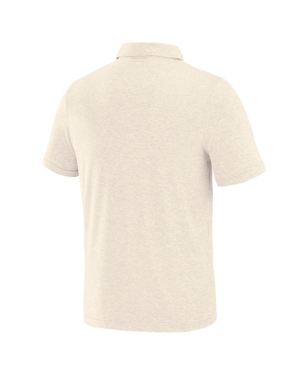 J. Palmer Men's White Ohio State Buckeyes Four Down Polo Shirt In Brown