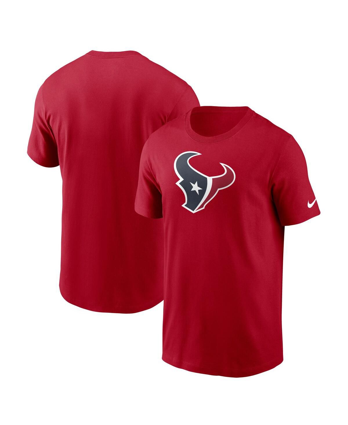 Мужская красная футболка с основным логотипом Houston Texans