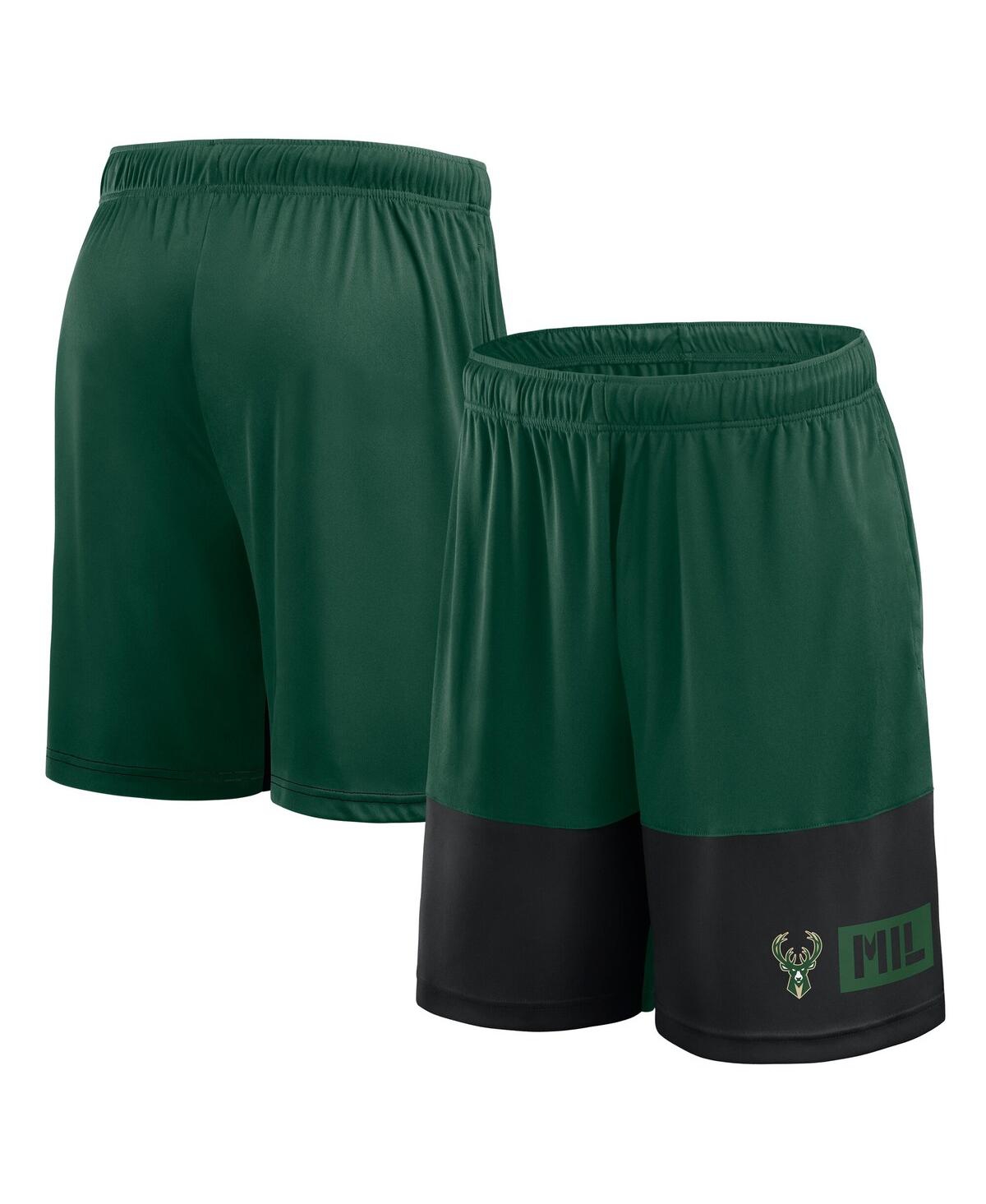 Logo Athletic Men's Hunter Green Milwaukee Bucks Best Of The Best Shorts In Green