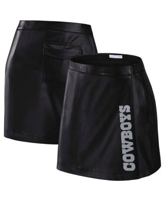 WEAR by Erin Andrews - Women's Hunt Black Dallas Cowboys Wrap Skirt