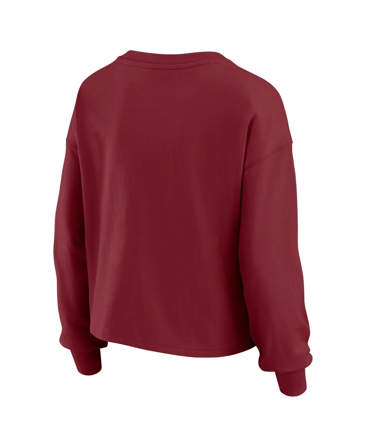 Wear By Erin Andrews Burgundy Washington Commanders Heavy Rugby Jersey Long Sleeve T-shirt & Shorts  In Burgundy