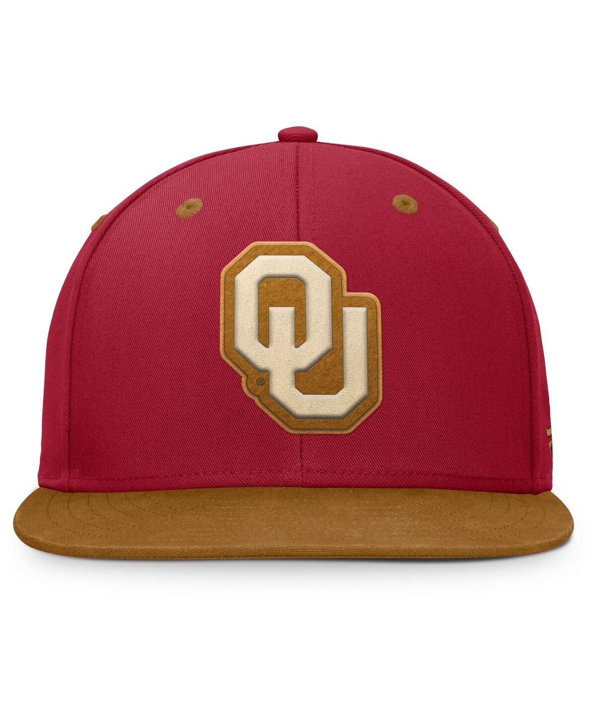Fanatics Men's Crimson/brown Oklahoma Sooners Nobo Fitted Hat