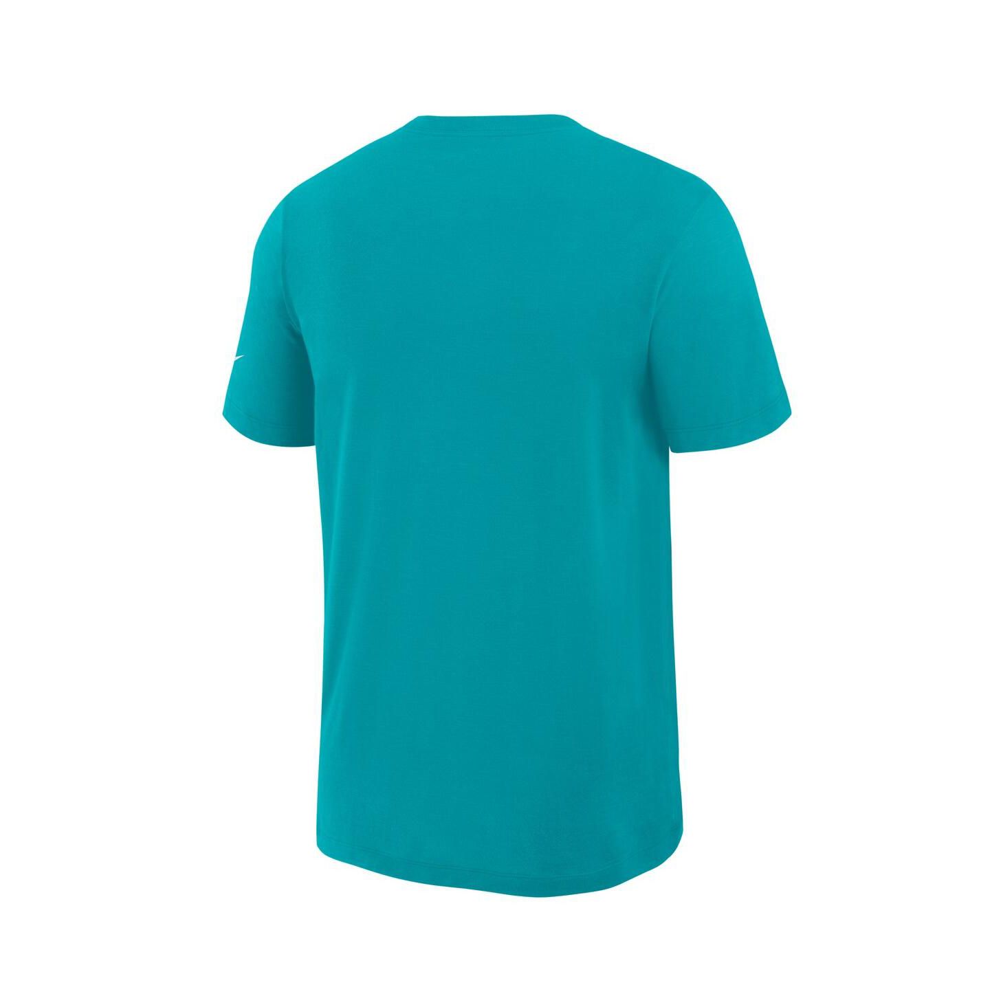 Мужская футболка Nike Aqua Miami Dolphins Left End Run Slub Performance — фото 3