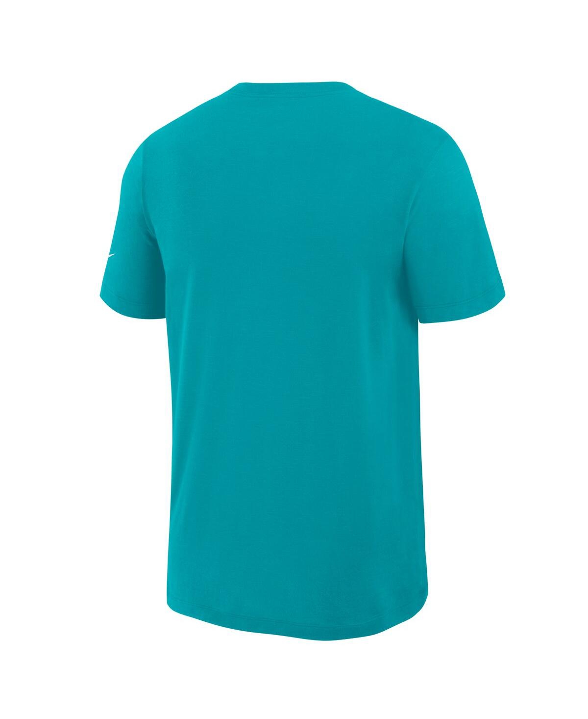 Nike Aqua Miami Dolphins Left End Run Slub Performance T-shirt In Blue