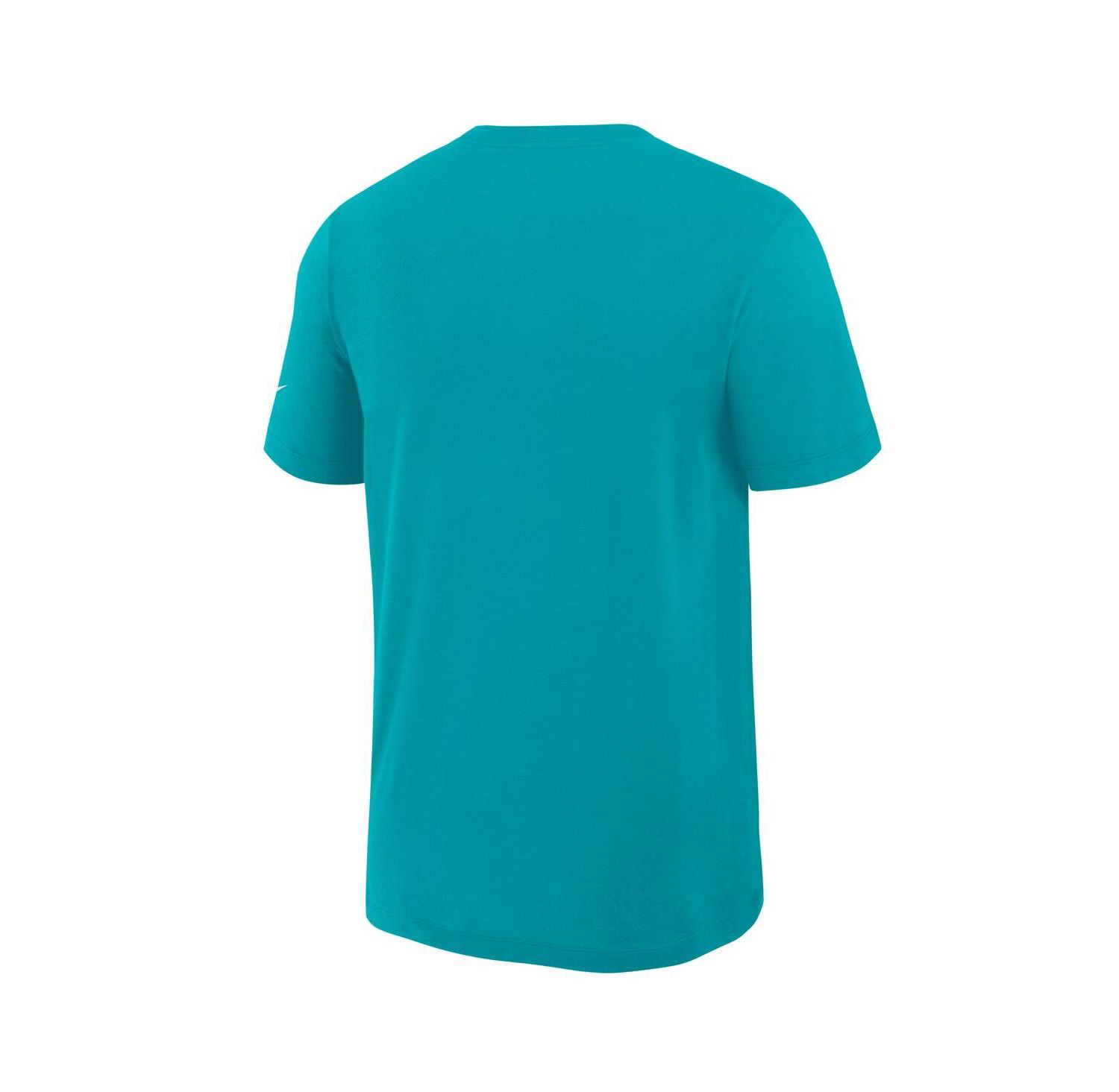 Men's Aqua Miami Dolphins Left End Run Slub Performance T-Shirt