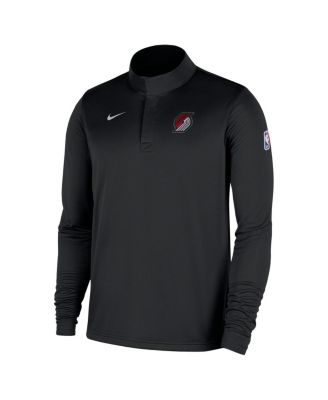 Men's Black Portland Trail Blazers 2025/26 Authentic Coaches Quarter-Zip Pullover Jacket