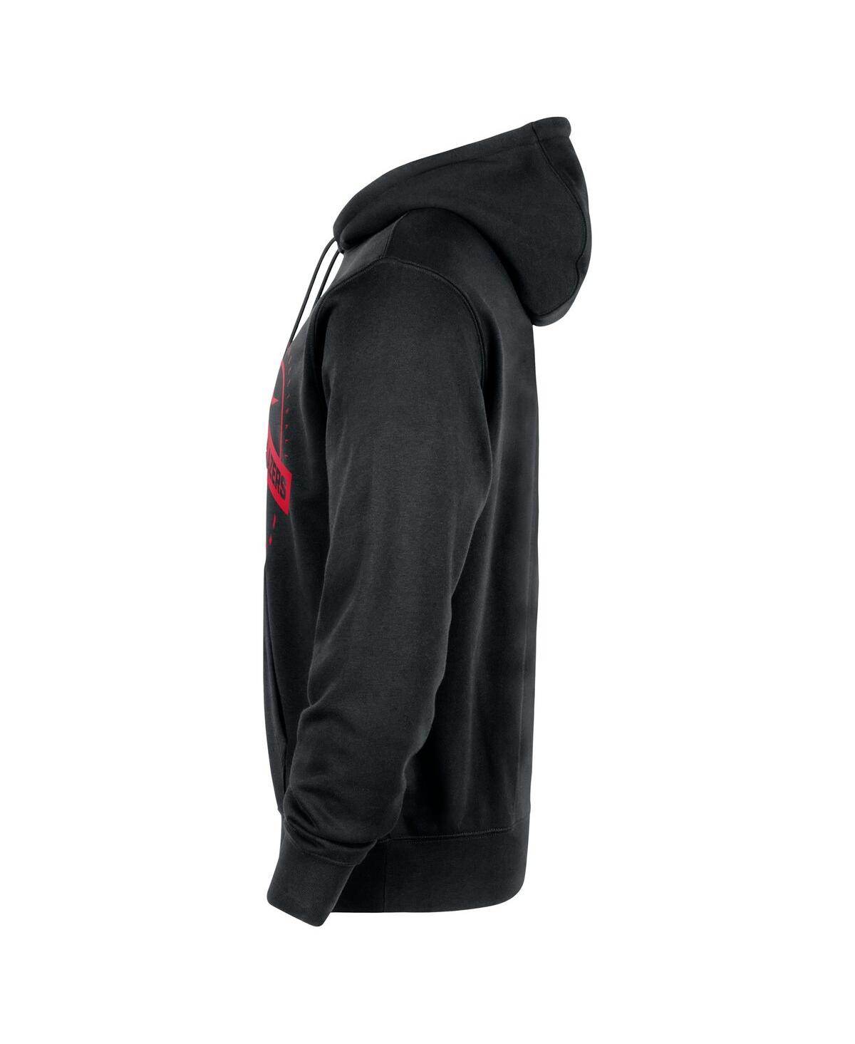 Nike Portland Trail Blazers Club  Men's Nba Practice Pullover Hoodie In Black