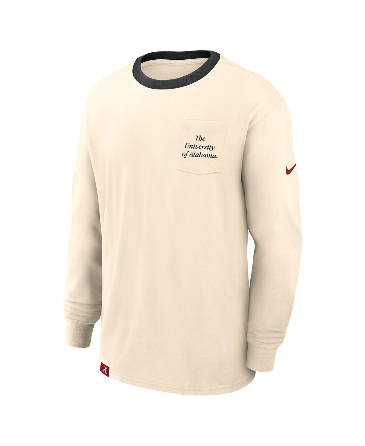 Nike Natural Penn State Nittany Lions Athletic Prep Max90 Pocket Logo Long Sleeve T-shirt In Yellow