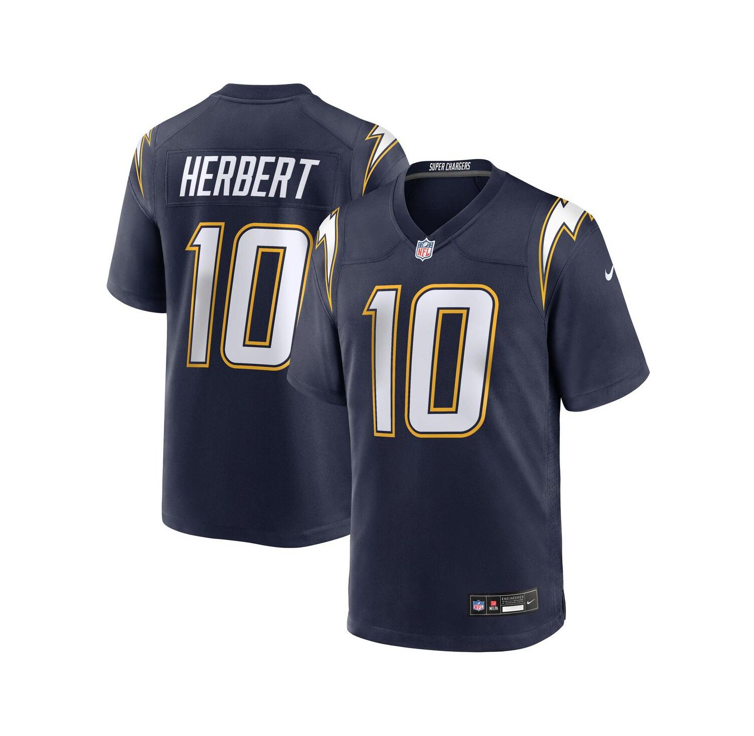 Men's Justin Herbert Navy Los Angeles Chargers Alternate Super Chargers Game Player Jersey