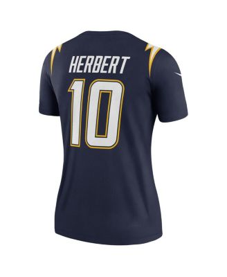 Women's Justin Herbert Navy Los Angeles Chargers Alternate Super Chargers Legend Player Performance Top