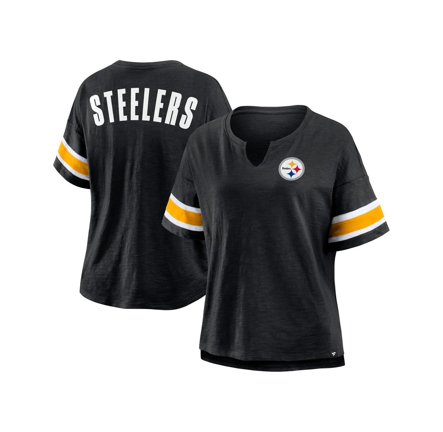 Women's Black Pittsburgh Steelers Redzone Curl Route T-Shirt