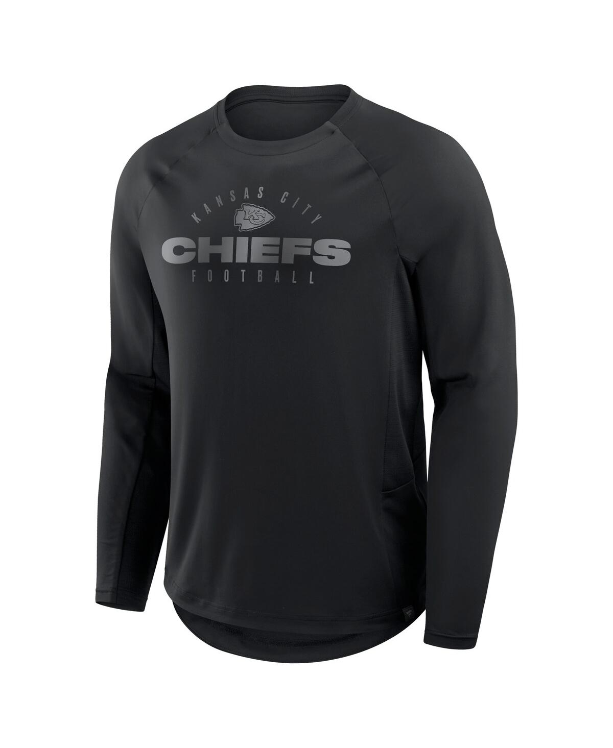 Fanatics Men's Black Kansas City Chiefs Coverage Scheme Long Sleeve T-shirt In Black