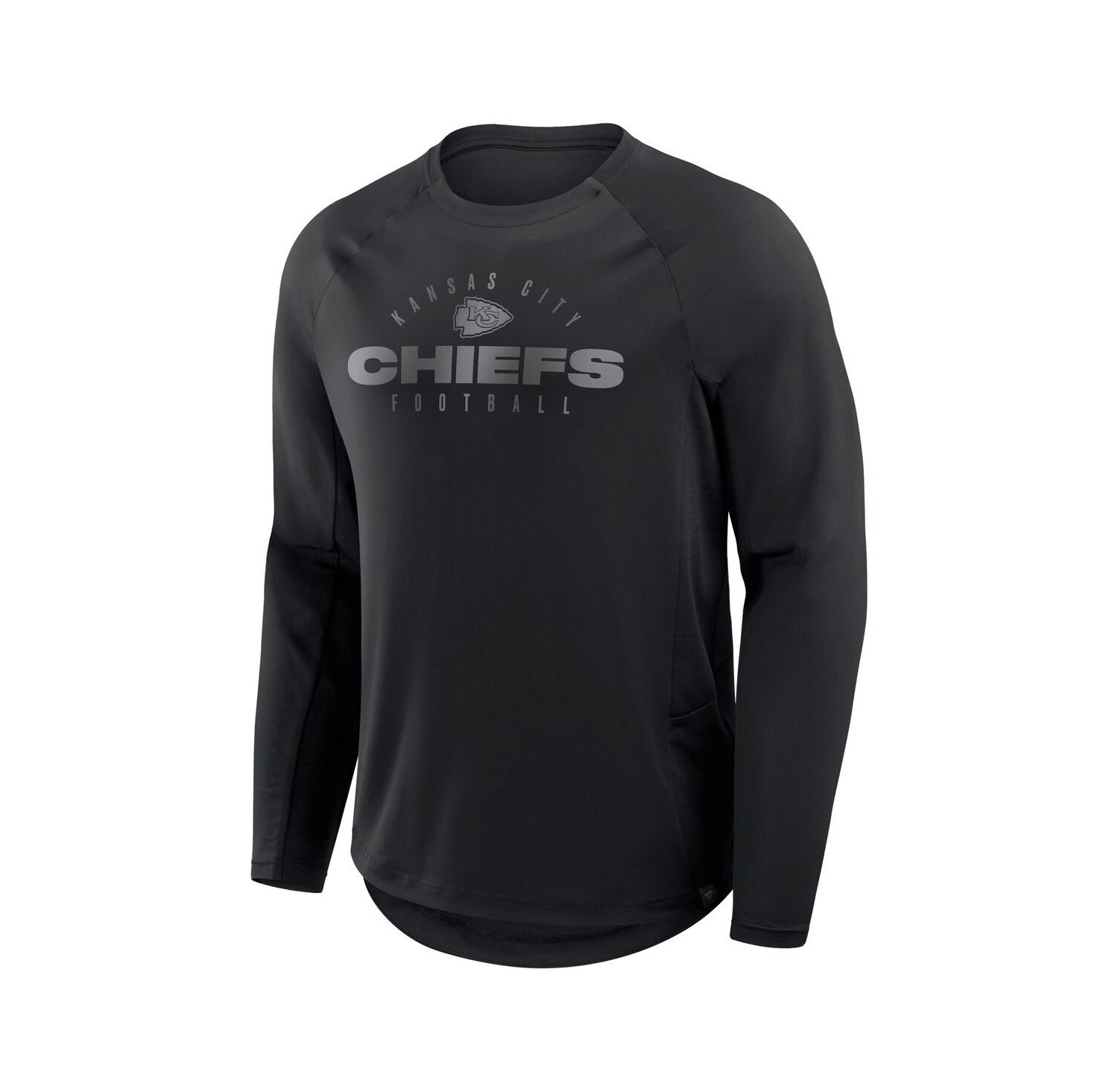 Men's Black Kansas City Chiefs Coverage Scheme Long Sleeve T-Shirt