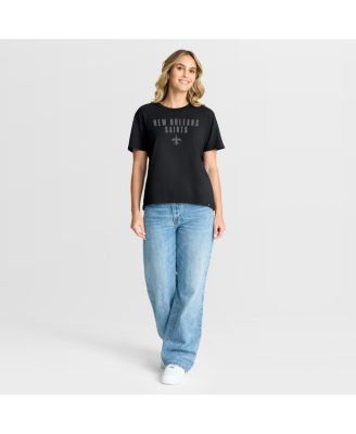 Women's Black New Orleans Saints Blackout Kneel Down Legacy T-Shirt