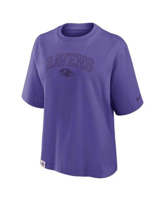 Women's Purple Baltimore Ravens Glory Arch Boxy T-Shirt