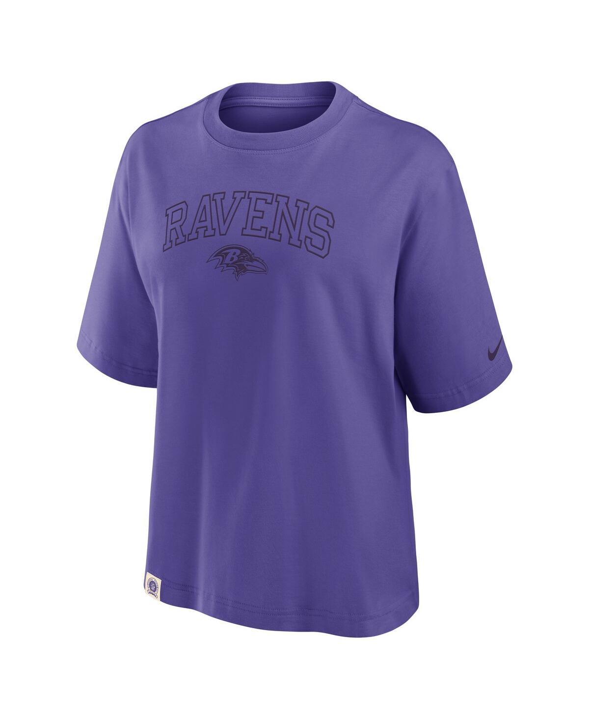 Nike Purple Baltimore Ravens Glory Arch Boxy T-shirt In Purple