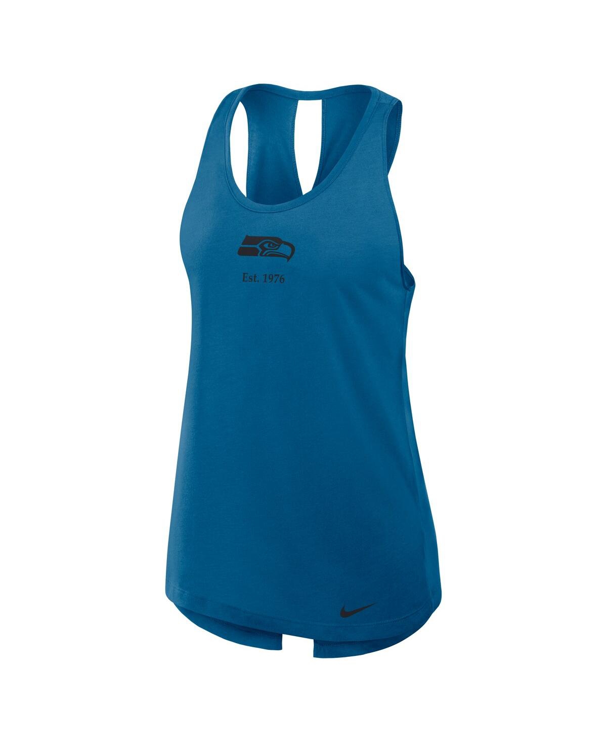 Nike Navy Dallas Cowboys Glory Crisscross Performance Tank Top In Blue