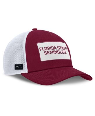 Men's Garnet/White Florida State Seminoles 2025 On-Field Rise Patch Trucker Adjustable Hat