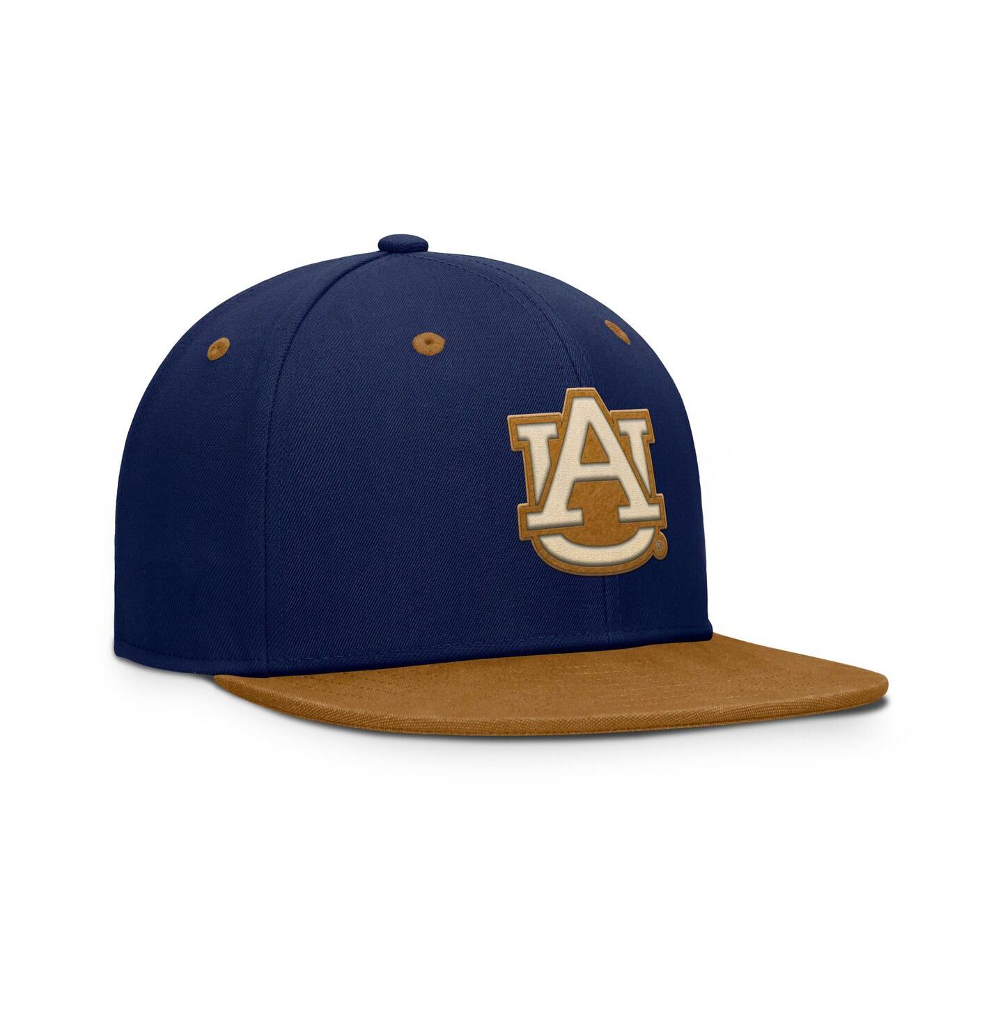 Мужская кепка Fanatics Navy/Brown Auburn Tigers NoBo Fitted Hat — фото 3