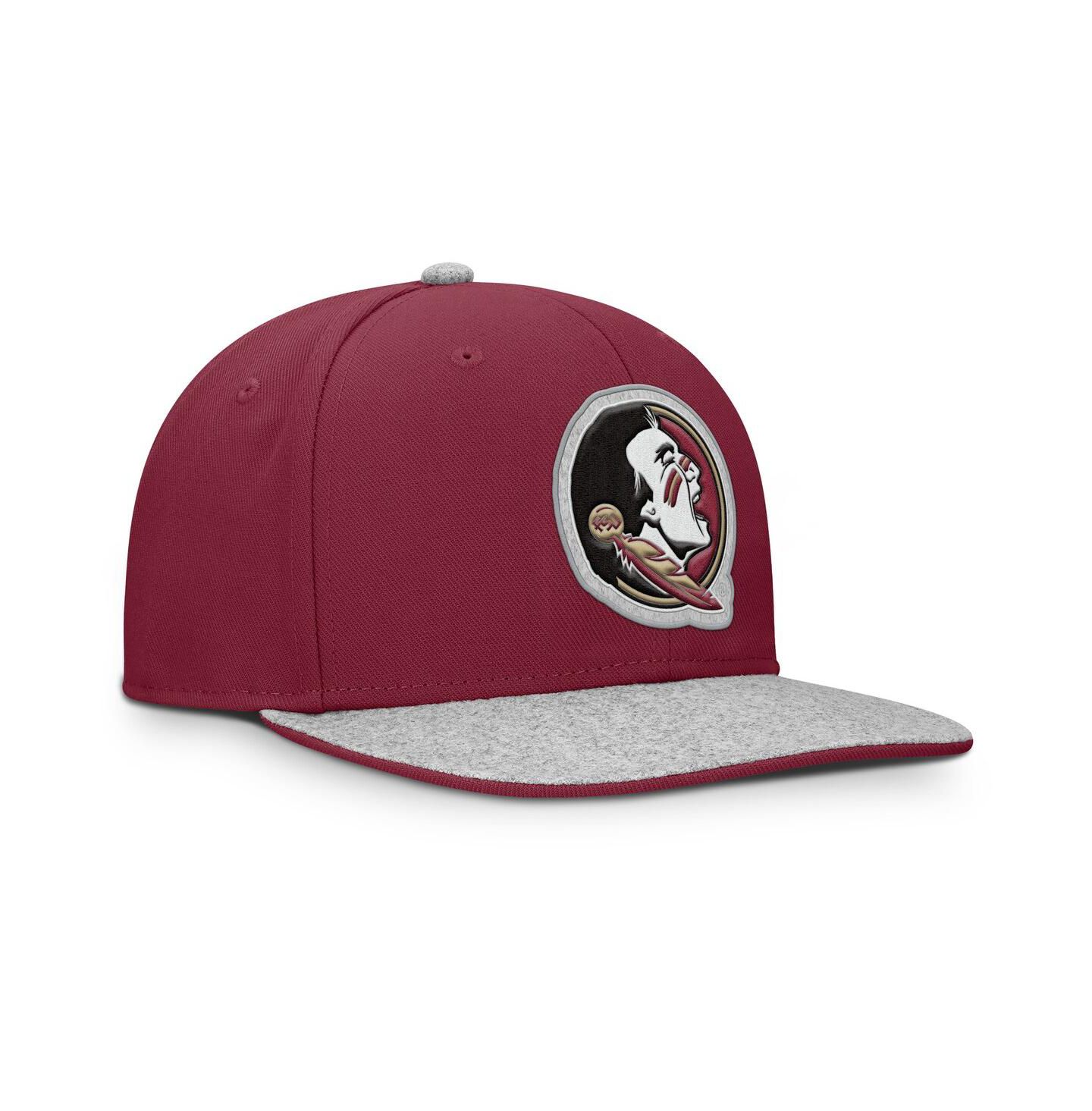 Мужская кепка Fanatics Garnet Florida State Seminoles Loden Snapback Hat — фото 3