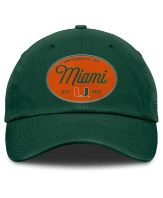 Women's Green Miami Hurricanes Candid Adjustable Hat