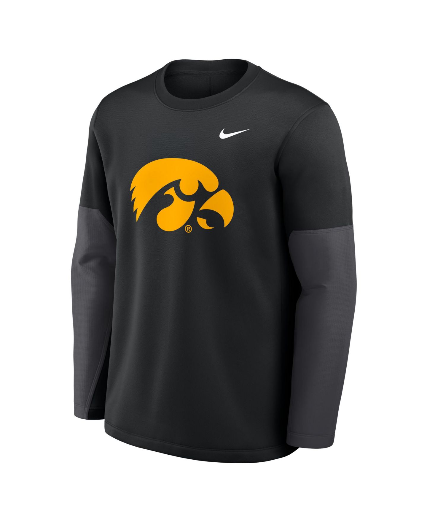 Мужская футболка Nike Black Iowa Hawkeyes 2025 Sideline Coach Performance Long Sleeve — фото 5