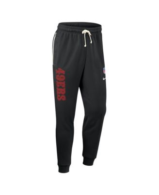 Men's Black San Francisco 49ers Sideline Ground Game Performance Taper Pants