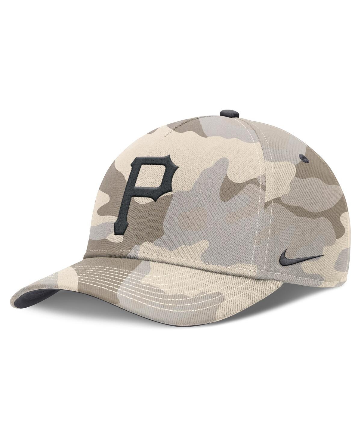 Nike Men's Natural Pittsburgh Pirates Camo Pack Rise Adjustable Hat In Brown