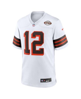 Men's Shedeur Sanders White Cleveland Browns 2025 NFL Draft 2nd Alternate Game Jersey