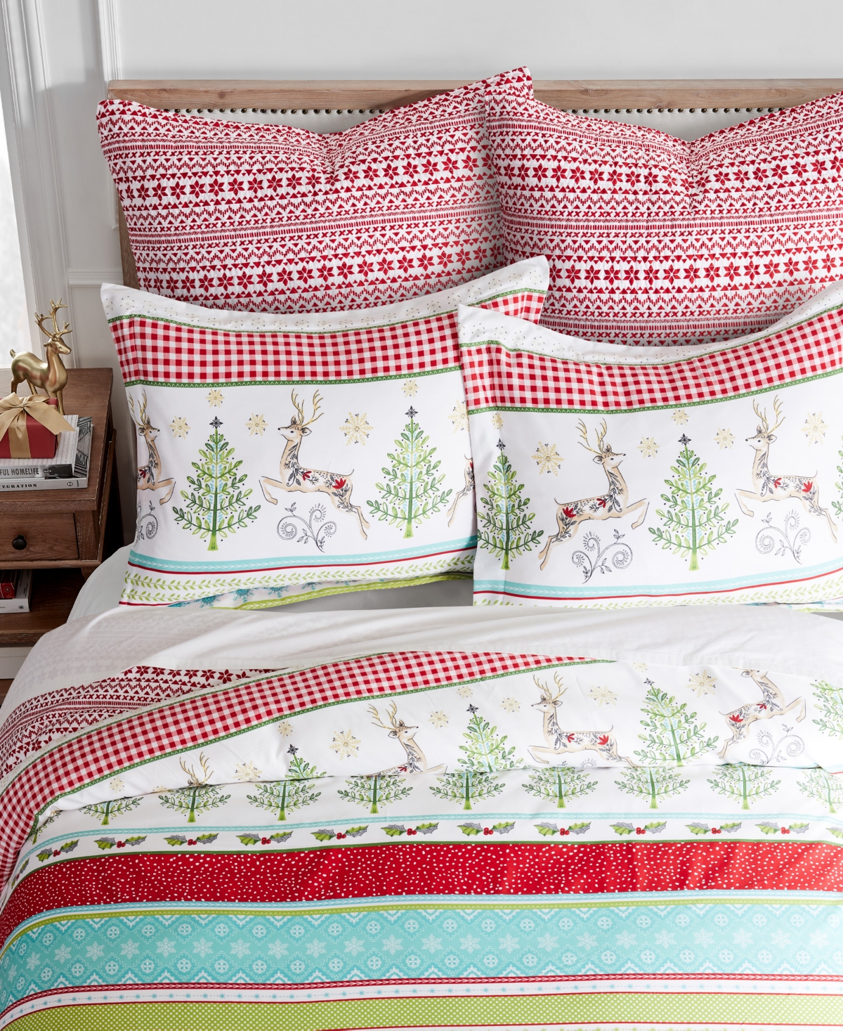Levtex Home Merry And Bright Comet And Cupid Reversible 3-pc. Comforter Set, Full/queen In Red