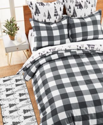 Home Merry and Bright Northern Star Reversible 3-Pc. Duvet Cover Set, Queen