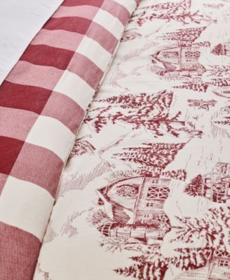 Home Winter Sleigh Ride Reversible 3-Pc. Duvet Cover Set, King