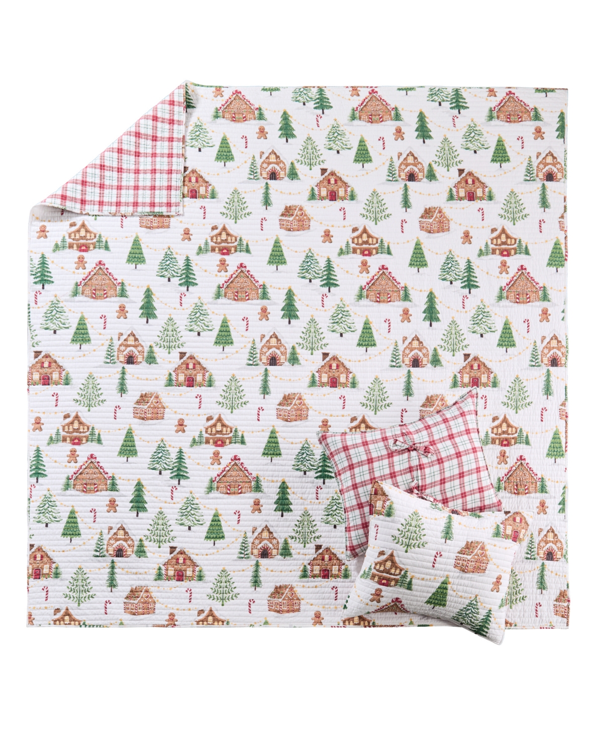 Levtex Home Gingerbread Village Reversible Quilt, King/California King