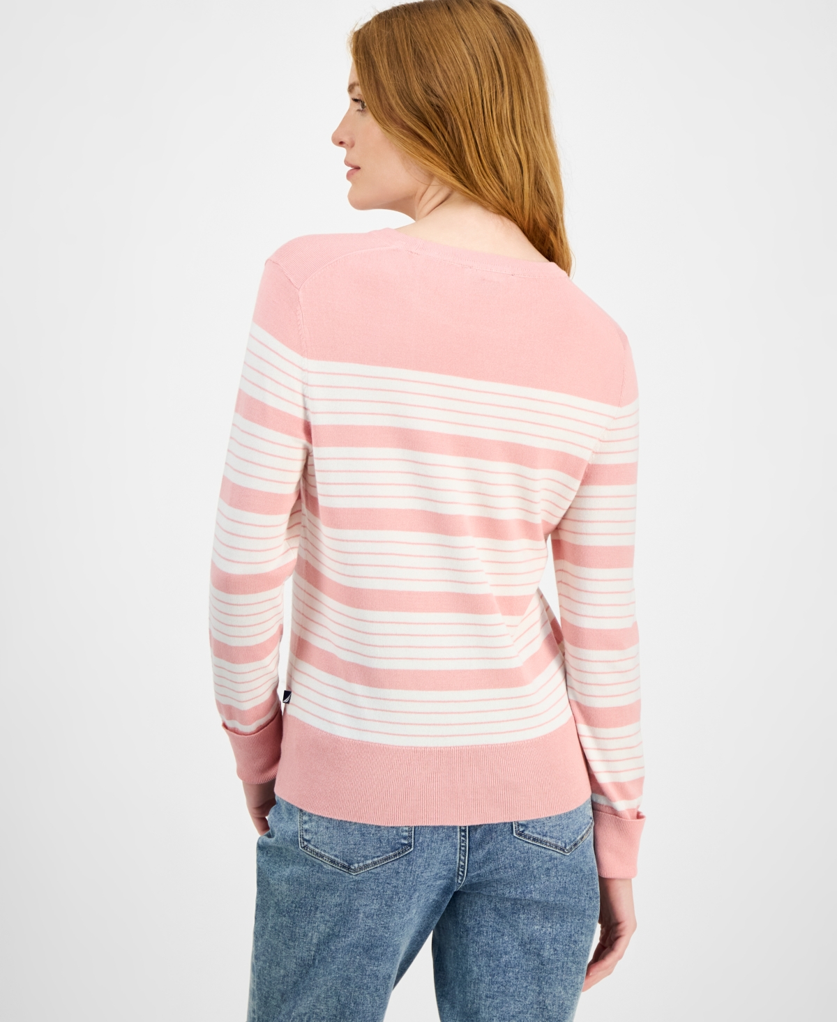 Nautica Jeans Women's Mixed Stripe Crewneck Sweater In Multi