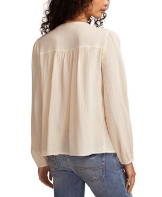 Women's Peasant Button Down Blouse
