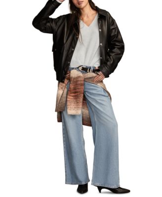 Women's Waffle V-Neck Sweater