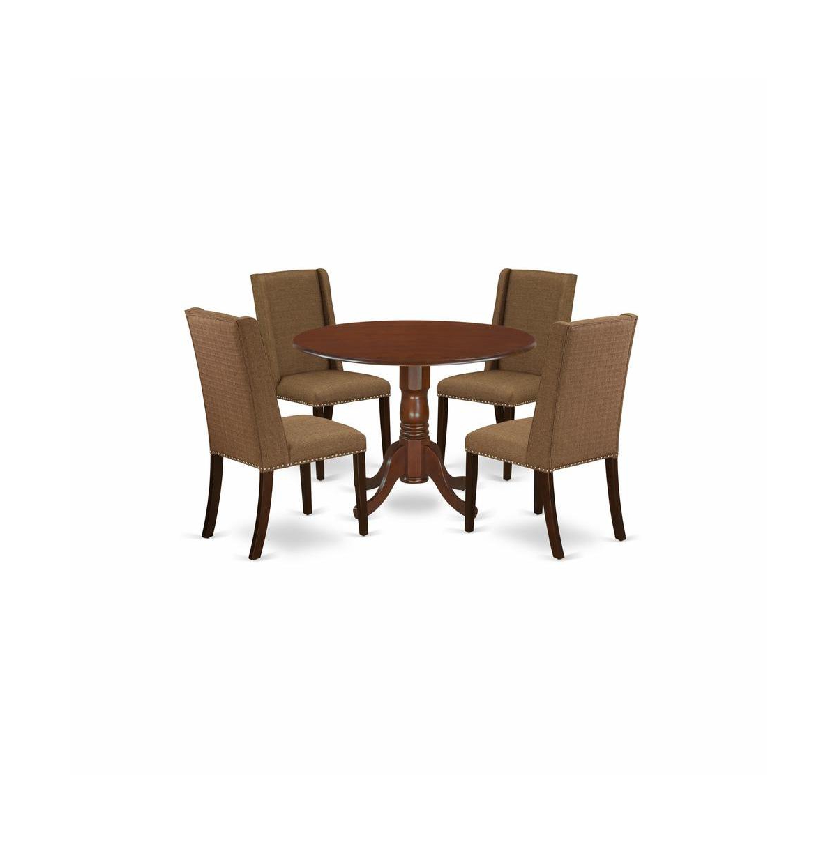 East West Furniture Dining Room Set Mahogany