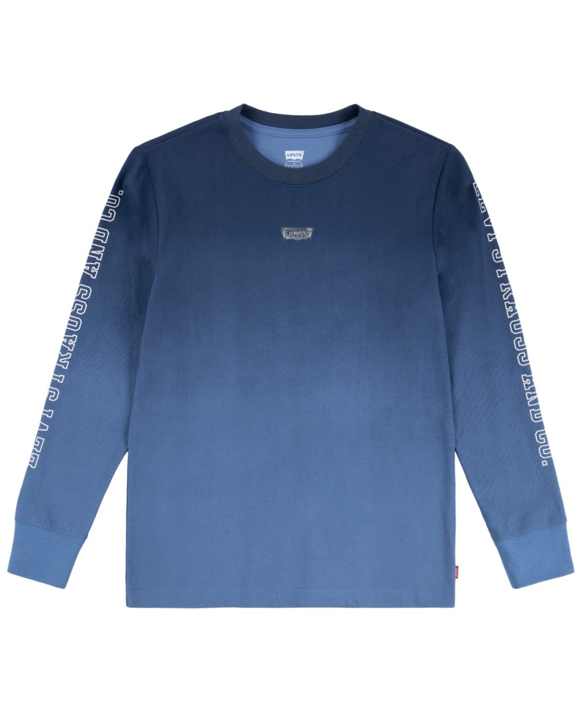 Levi's Big Boys Ombre Print Long Sleeve T-shirt In Blue