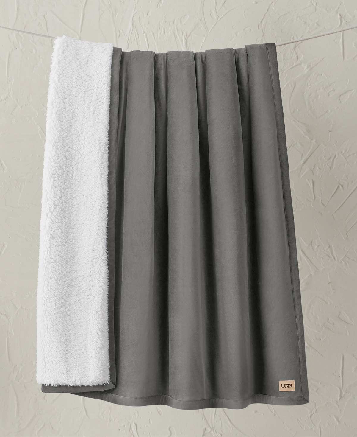 Ugg Bliss Faux-fur Throw, 50" X 70" In Gray