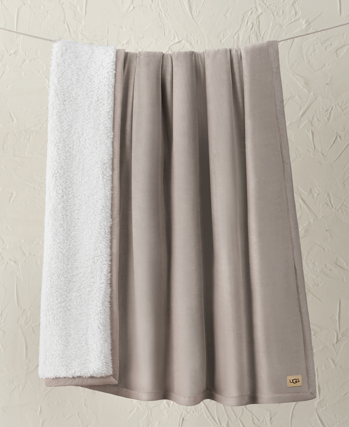 Ugg Bliss Faux-fur Throw, 50" X 70" In Gray
