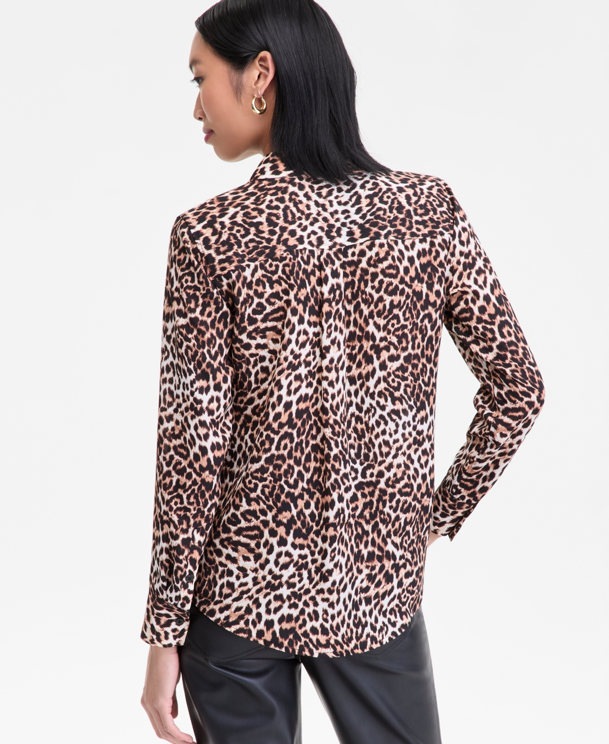 Inc International Concepts Women's Leopard-print Shirt, Macy's Exclusive In Animal Print