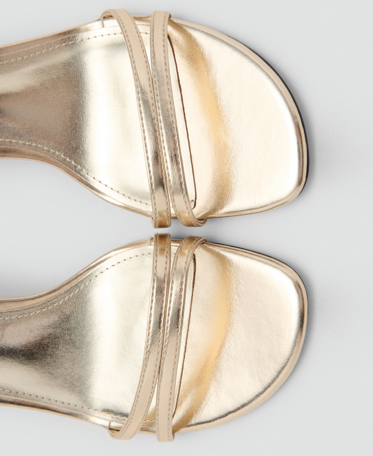 Mango Women's Stiletto Heel Strappy Sandal In Gold