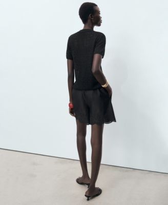 Women's Crochet Toggle Button Cardigan