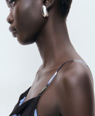 Women's Draped Neckline Long Dress