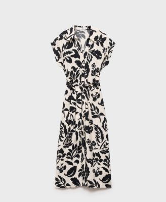 Women's Floral Print Shirt Dress