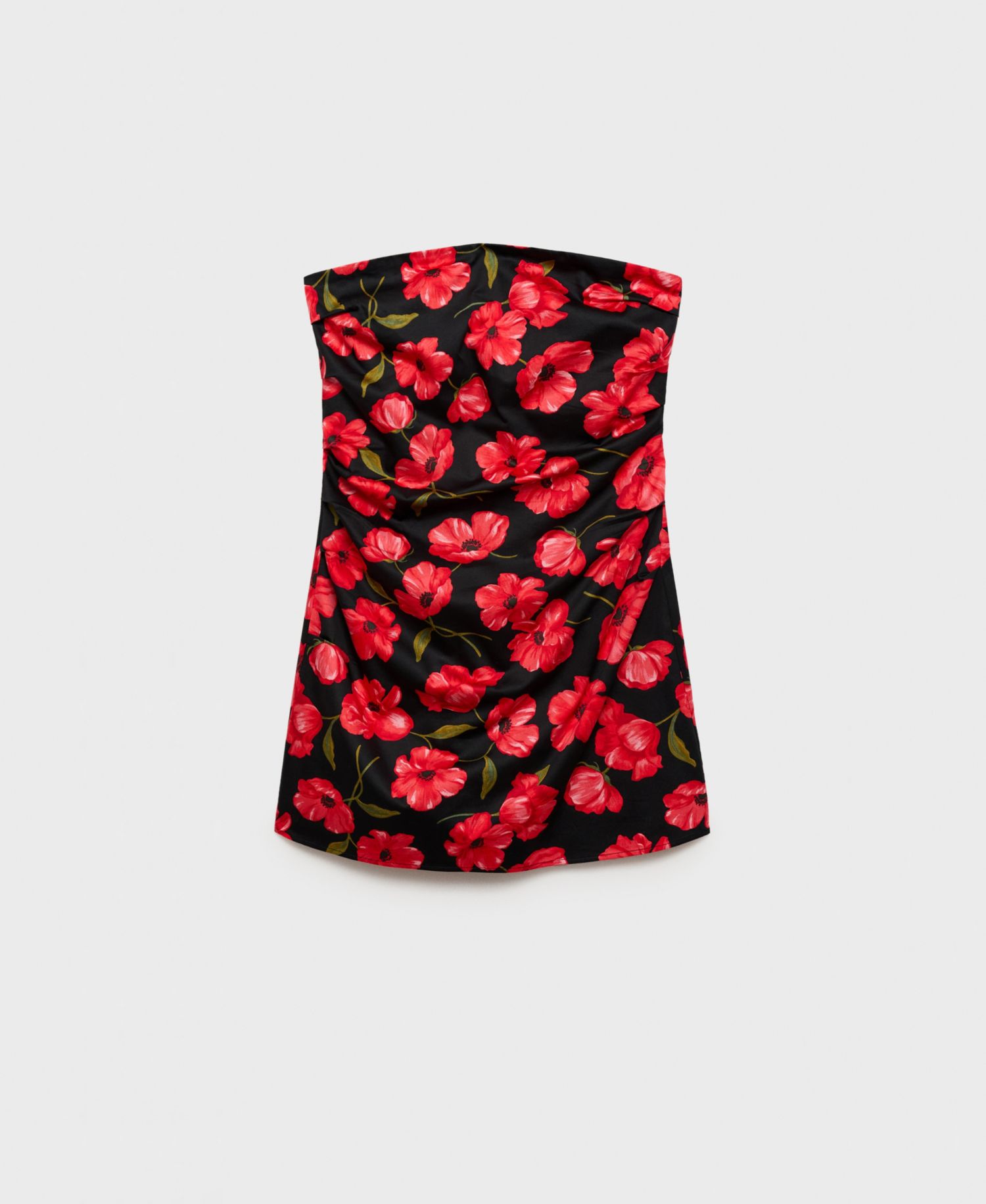 Women's Strapless Floral Dress